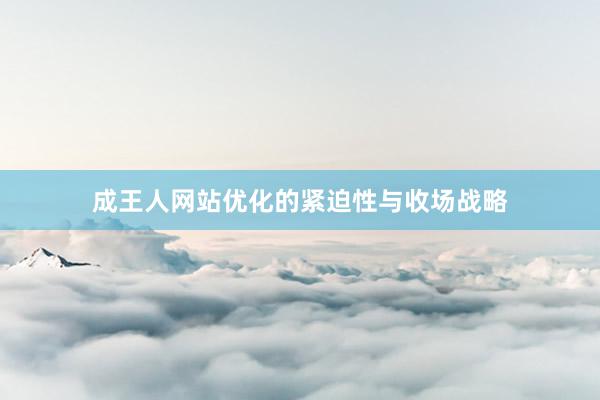 成王人网站优化的紧迫性与收场战略